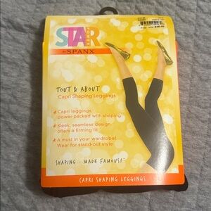 Star Power By Spanx Black Capri Shaping Leggings